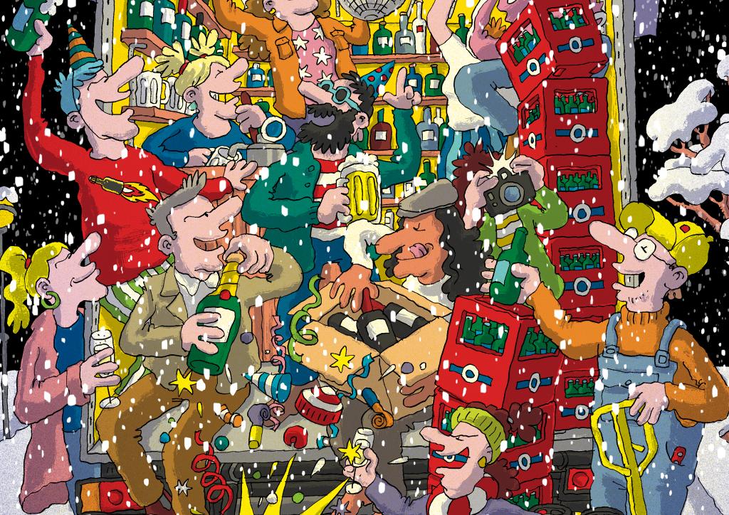 Neujahrskarte Intercomestibles