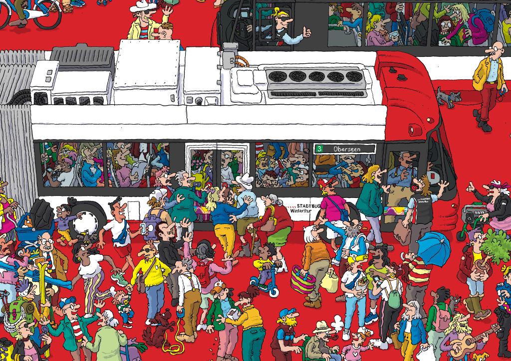 Stadtbus Winterthur Wimmelbuch